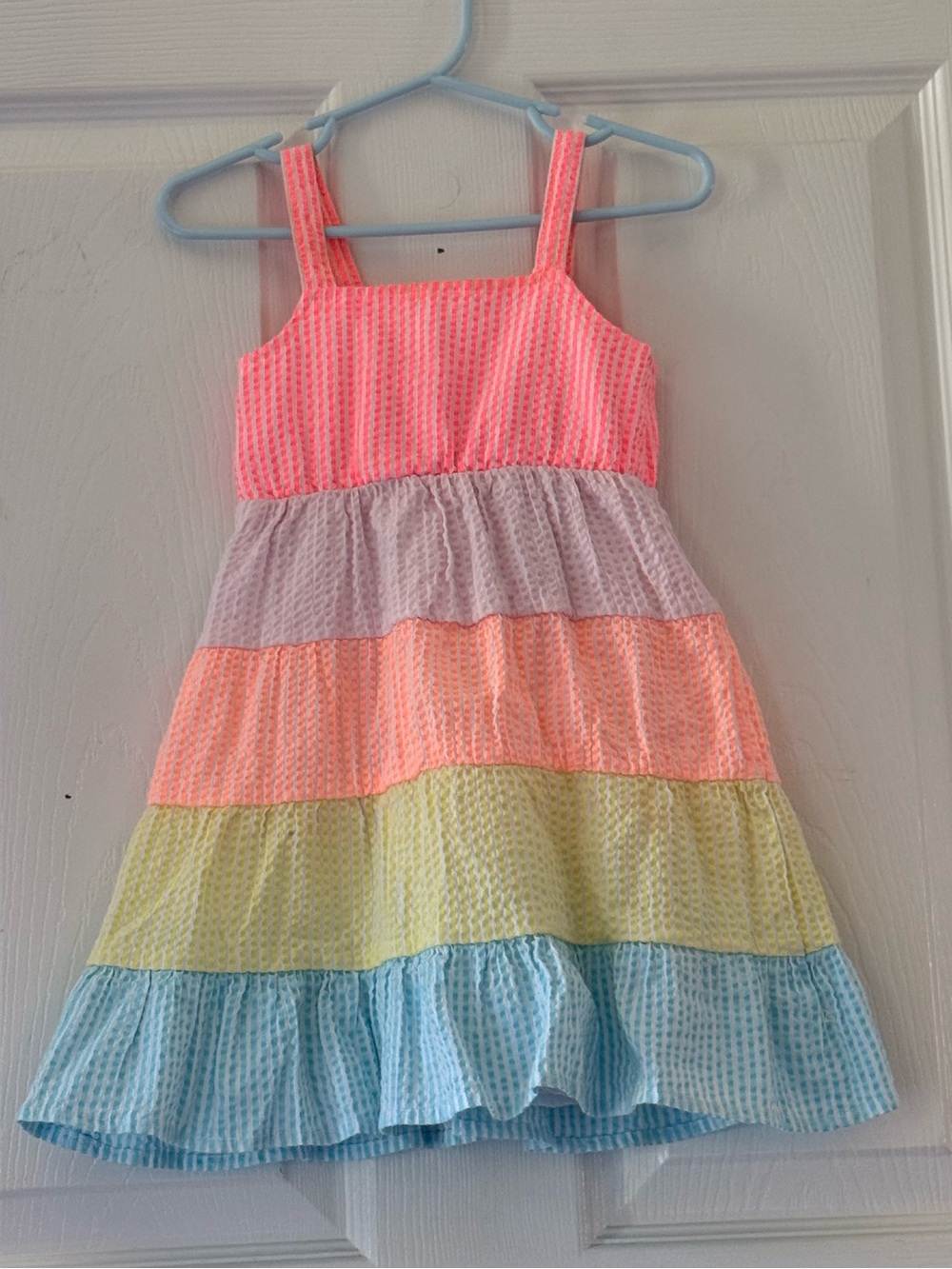 Epic Threads Girls' Neon Pink & Pastel Tiered Sundress
